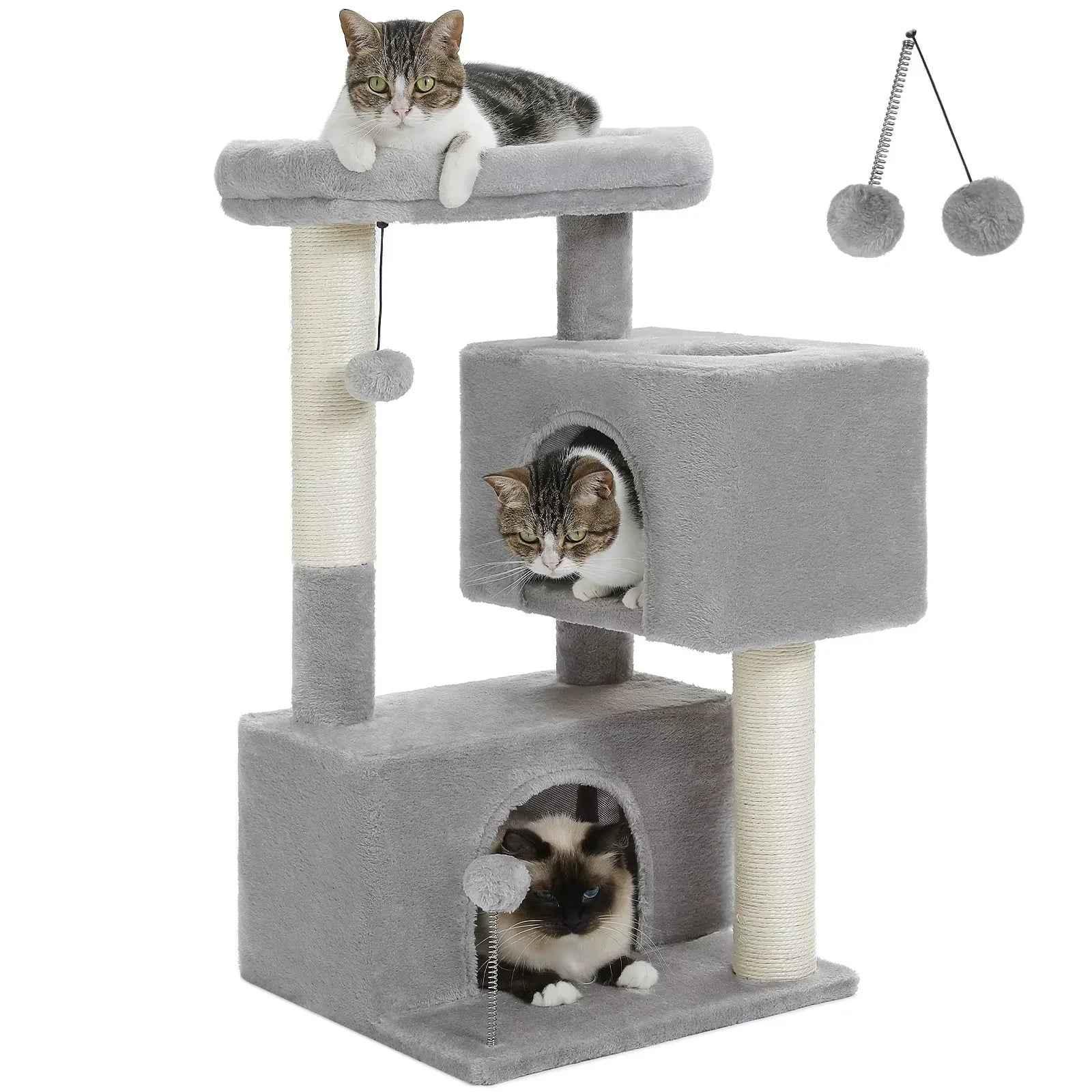 Cat Tree for Large Cats - Spacious and Durable Design for Play and Relaxation - Happy Tails - paws & love