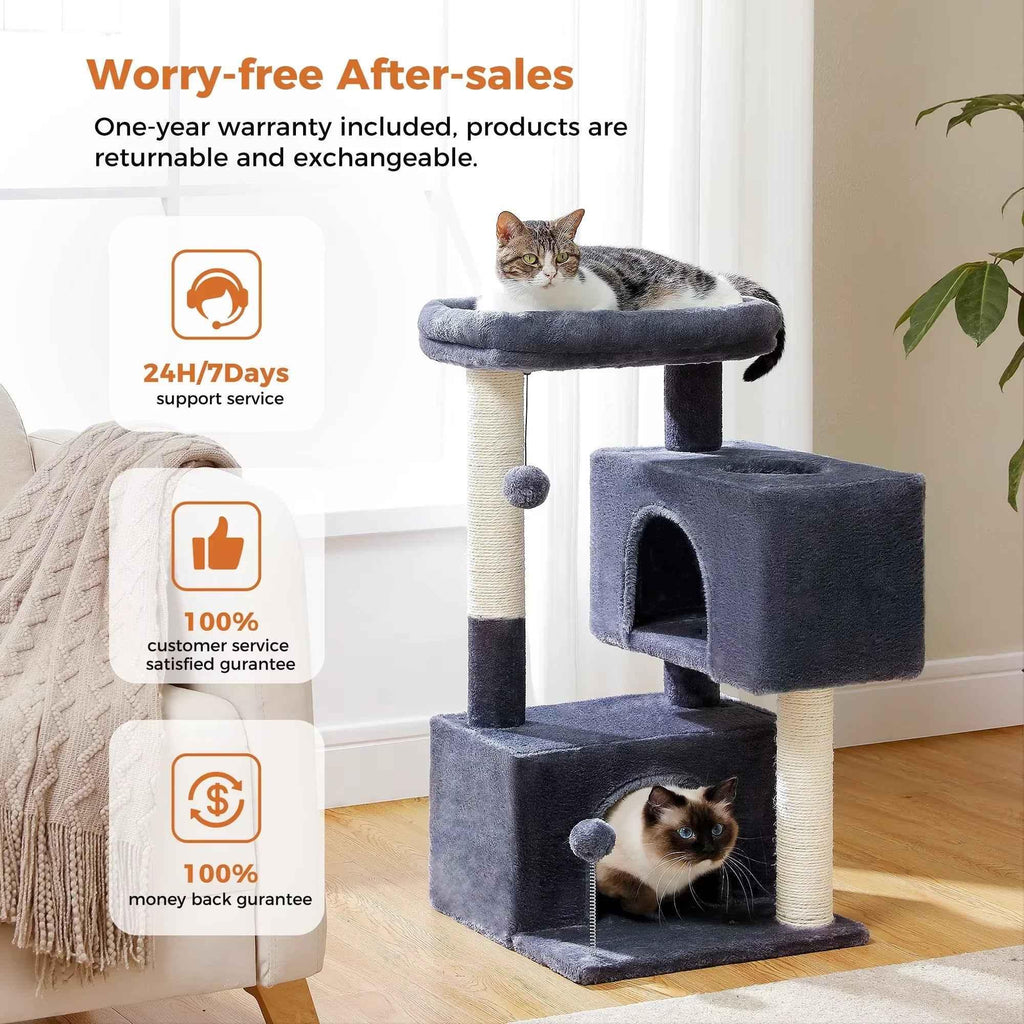Cat Tree for Large Cats - Spacious and Durable Design for Play and Relaxation - Happy Tails - paws & love