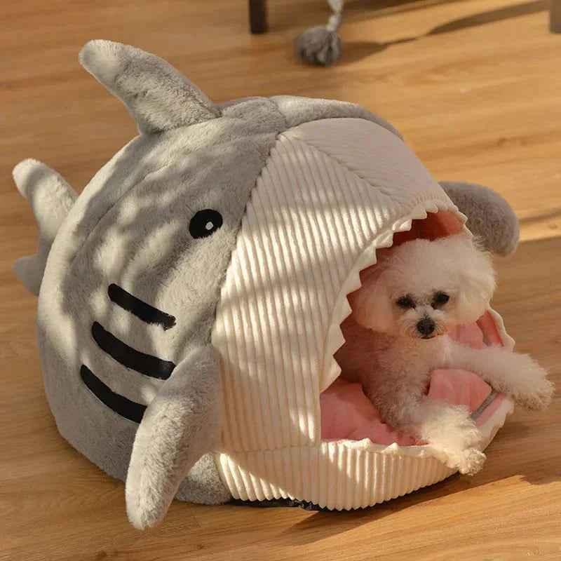 Shark Pet Bed - Plush Design - Happy Tails - paws & love