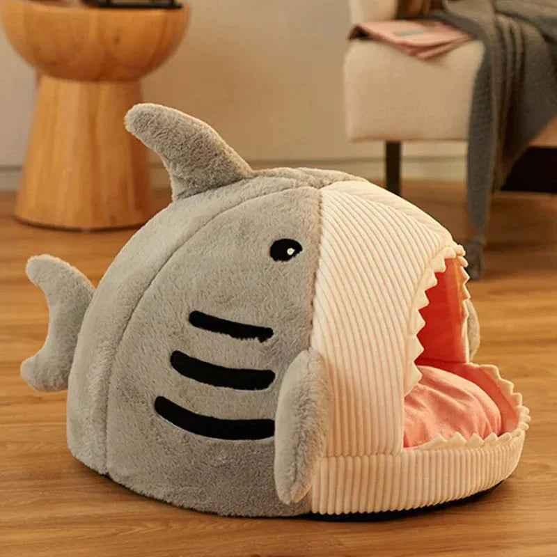 Shark Pet Bed - Plush Design - Happy Tails - paws & love