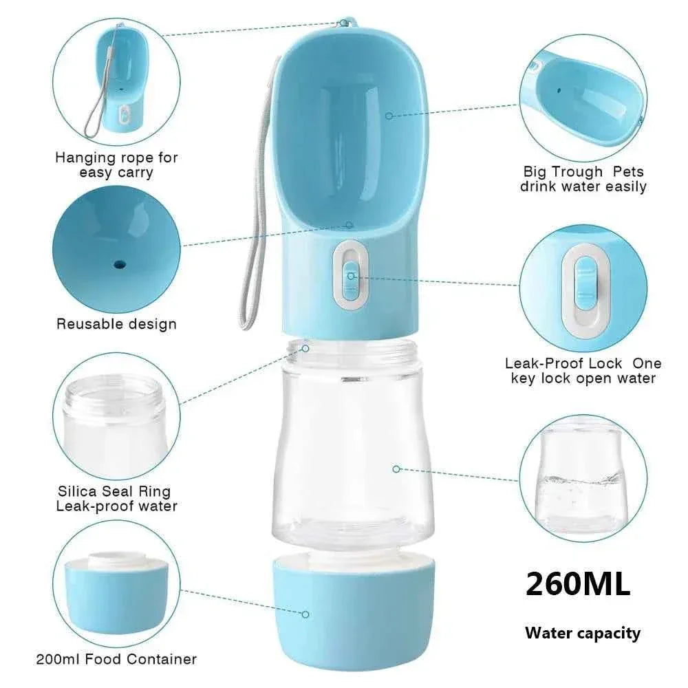 Portable Dog Water Bottle - Happy Tails - paws & love