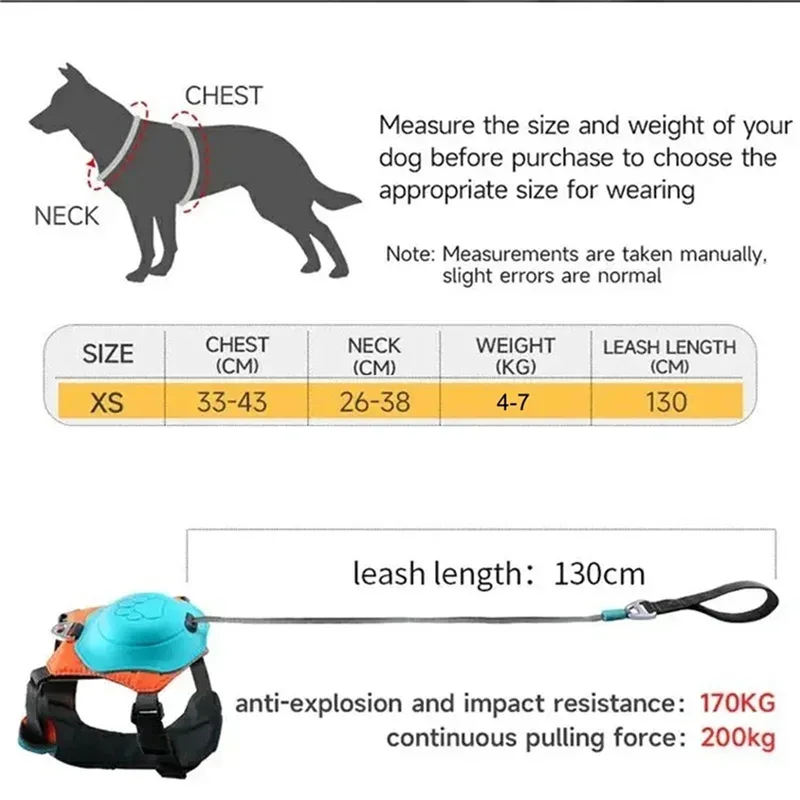 ABGG No Pull Dog Harness and Leash 2-in-1 - Adjustable, Breathable, Anti-Burst for XS Dogs - Happy Tails - paws & love