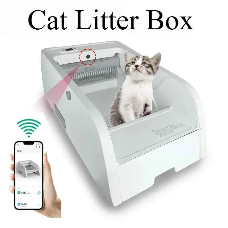 Purrfect Pet Smart Self-Cleaning Cat Litter Box - App-Controlled & Odor-Proof Design for Effortless Hygiene - Happy Tails - paws & love