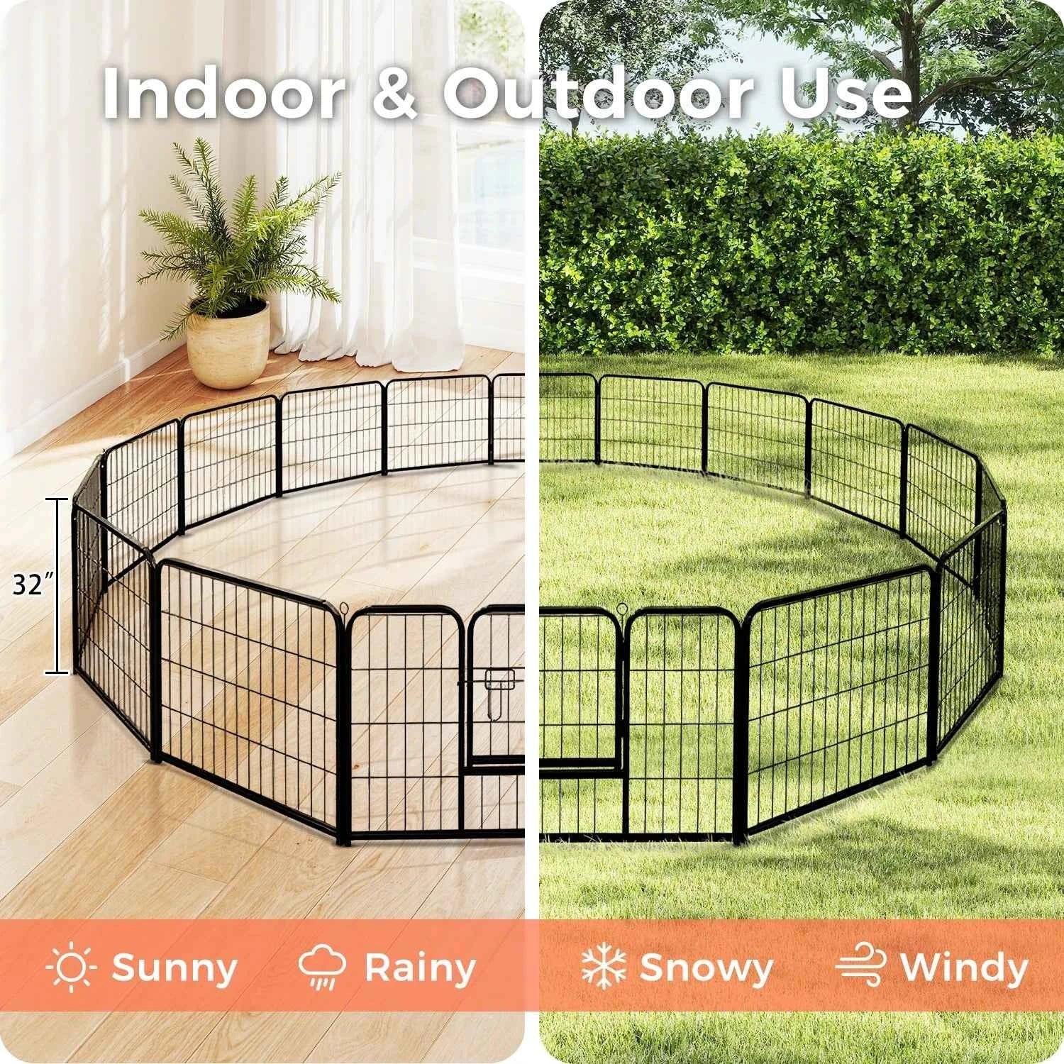 Foldable Dog Playpen with Door - Happy Tails - paws & love