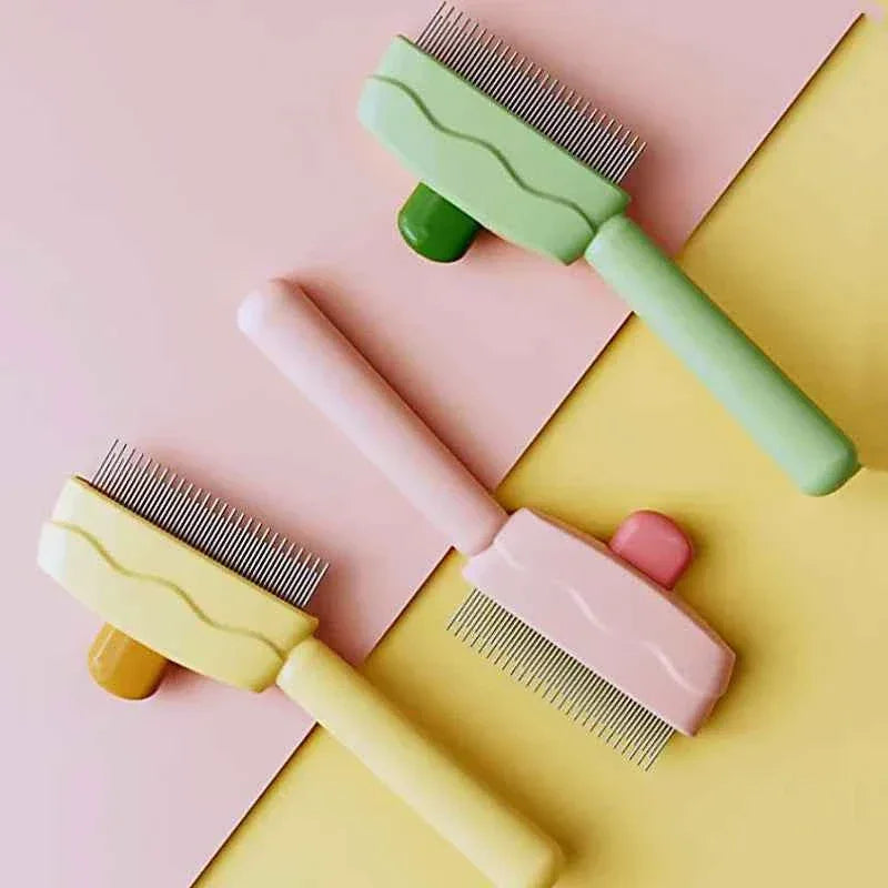 PetGroomer Pro Automatic Pet Grooming Brush - Self-Cleaning Massage Comb for Effortless Grooming & Pet Hair Removal - Happy Tails - paws & love