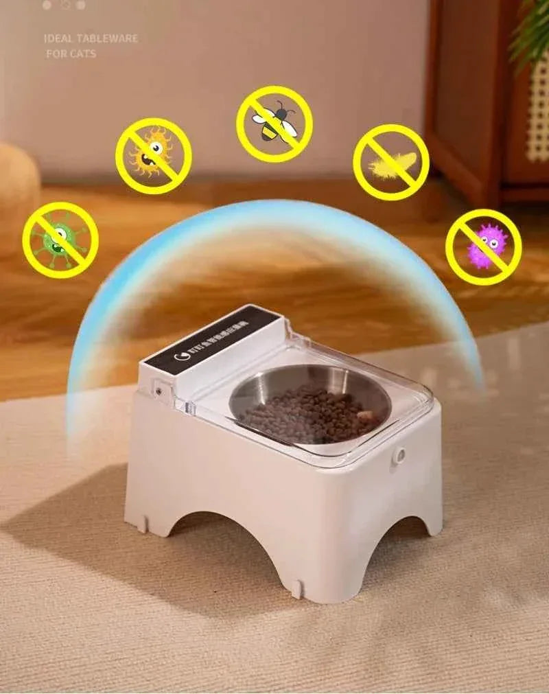 PawTech Automatic Pet Feeder – Detachable, Safe, Plug-in Design with Sensing Lid - Happy Tails - paws & love