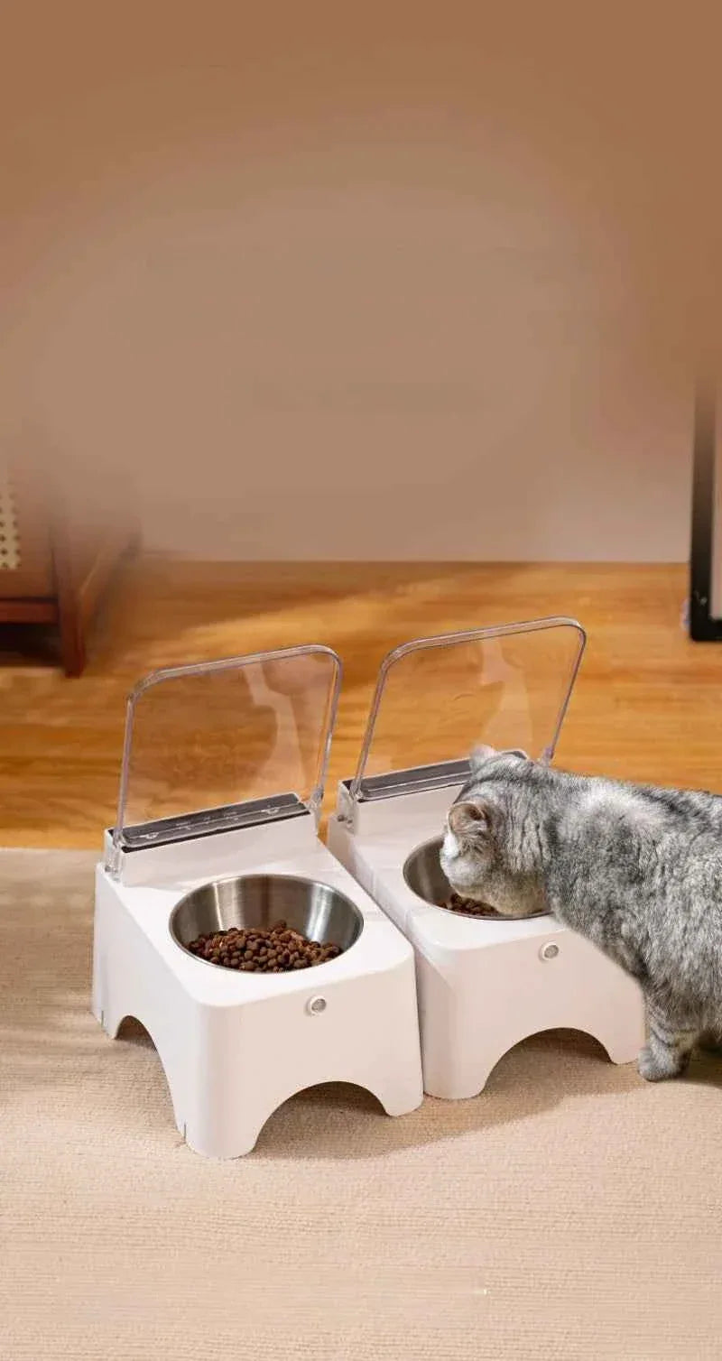 PawTech Automatic Pet Feeder – Detachable, Safe, Plug-in Design with Sensing Lid - Happy Tails - paws & love