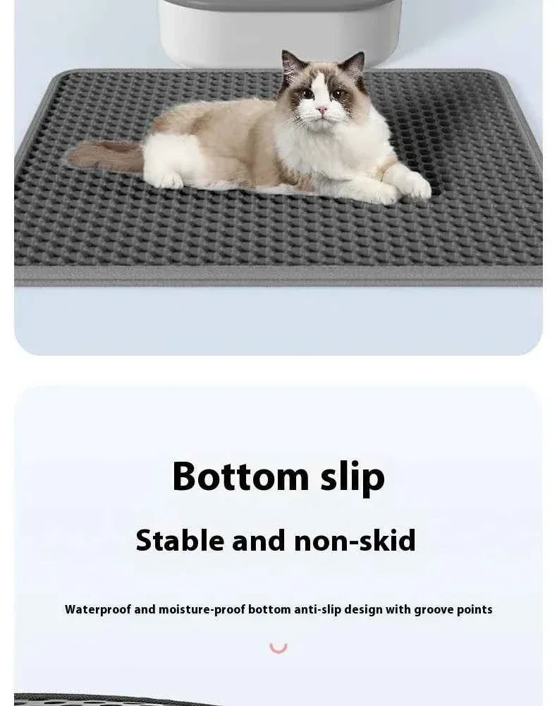 PawPal Large Cat Litter Mat - Happy Tails - paws & love
