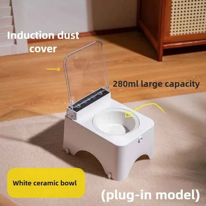 PawTech Automatic Pet Feeder – Detachable, Safe, Plug-in Design with Sensing Lid - Happy Tails - paws & love