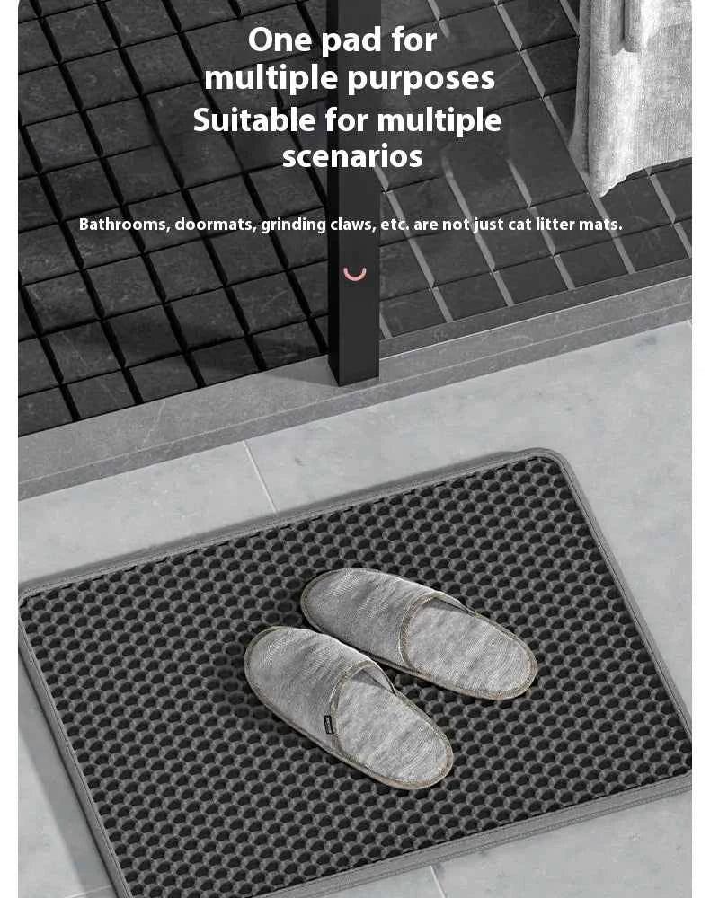 PawPal Large Cat Litter Mat - Happy Tails - paws & love