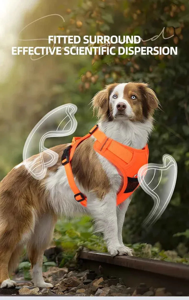 Naughty Dog Reflective No Pull Harness - Adjustable Safety Vest for Medium & Large Dogs, Perfect for Walking & Running - Happy Tails - paws & love