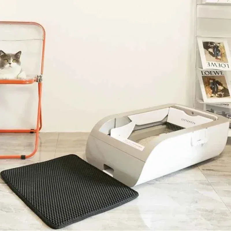 Purrfect Paws Automatic Litter Box with Trash Bag & Sand Mat - Effortless Clean-Up for Happy Cats - Happy Tails - paws & love