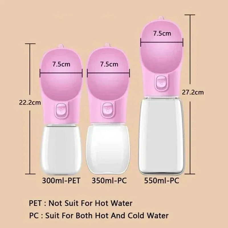 Portable Dog Water Bottle - Happy Tails - paws & love