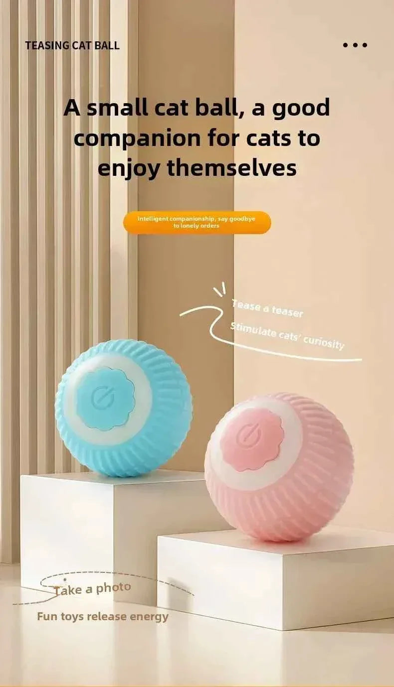 PurrfectPlay Rechargeable Cat Toy - Interactive Electric Rolling Ball with Simulated Tail for Endless Fun - Happy Tails - paws & love