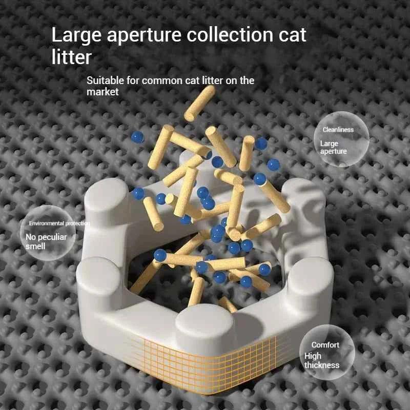 PawPal Large Cat Litter Mat - Happy Tails - paws & love