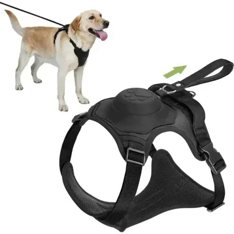 AMOBOX Retractable Dog Harness and Leash - Adjustable, Comfortable, and Slip-Resistant for Large Dogs - Happy Tails - paws & love