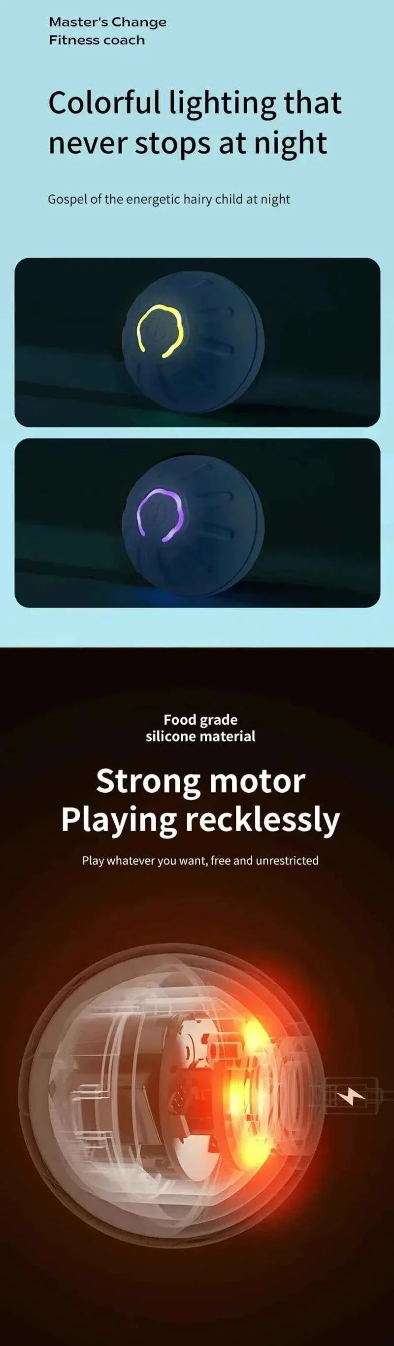 Smart Paws Interactive Dog & Cat Toy Ball - Happy Tails - paws & love