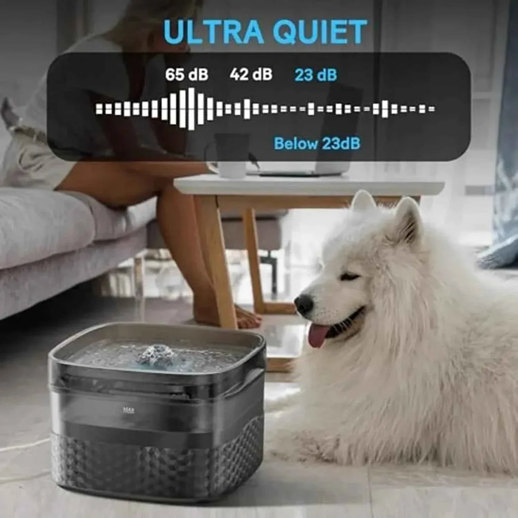 Pet Water Fountain - 2.4 Gallon Capacity - Happy Tails - paws & love