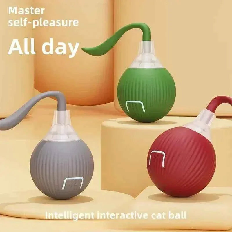 PurrfectPlay Rechargeable Cat Toy - Interactive Electric Rolling Ball with Simulated Tail for Endless Fun - Happy Tails - paws & love