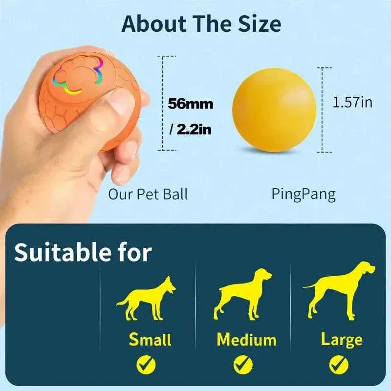 Smart Dog Toy Ball - Xiaomi Smart Dog Toy Ball USB Rechargeable Interactive Bouncing Ball with RGB Lights for Endless Fun - Happy Tails - paws & love