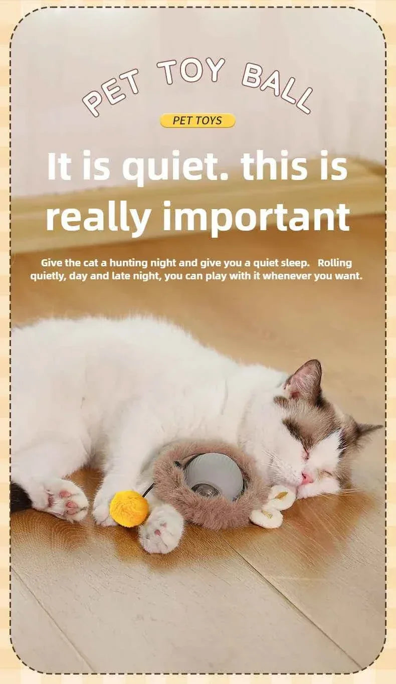 PawPal Automatic Rolling Ball Toy - Rechargeable Interactive Toy for Cats & Dogs - Happy Tails - paws & love