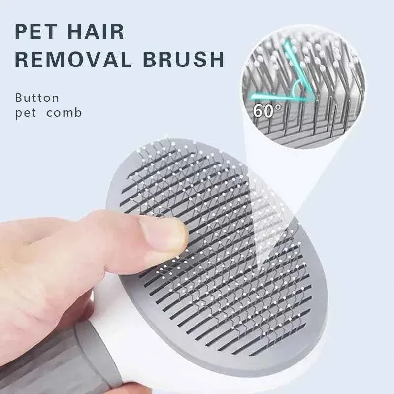 Self-Cleaning Pet Grooming Brush - Happy Tails - paws & love