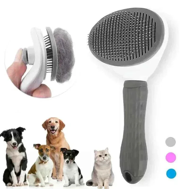 Self-Cleaning Pet Grooming Brush - Happy Tails - paws & love