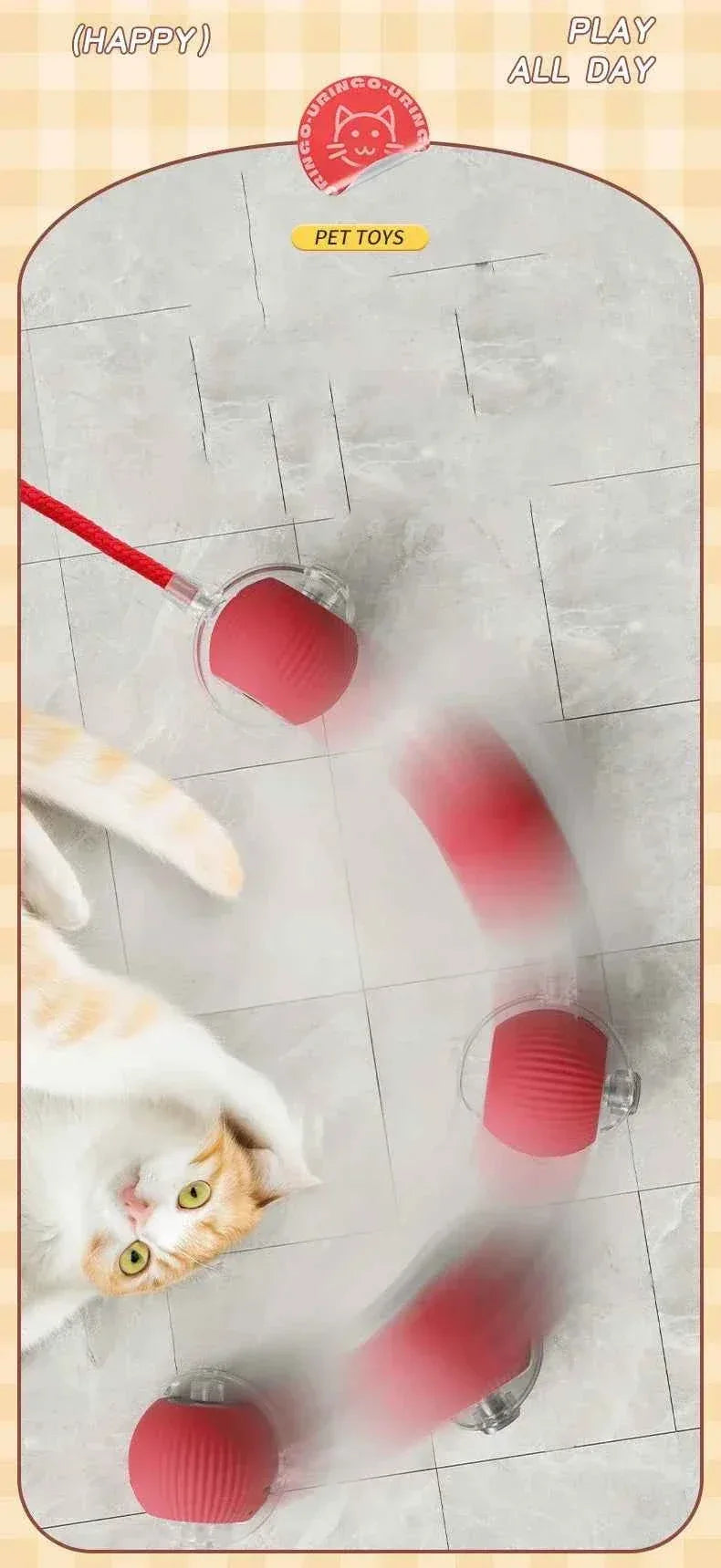 SmartPaw Interactive Dog Toy Ball - USB Rechargeable, Automatic Bouncing, Fun for Dogs & Cats - Perfect Birthday Gift! - Happy Tails - paws & love