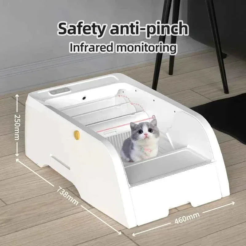Purrfect Pet Smart Self-Cleaning Cat Litter Box - App-Controlled & Odor-Proof Design for Effortless Hygiene - Happy Tails - paws & love
