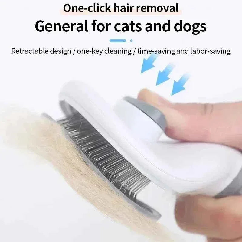 Self-Cleaning Pet Grooming Brush - Happy Tails - paws & love