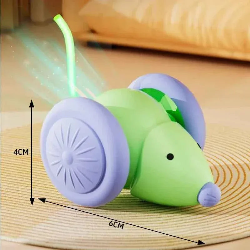 Electric Mouse Car Cat Toy - Interactive Play with Intelligent Obstacle Avoidance for Cats - Happy Tails - paws & love