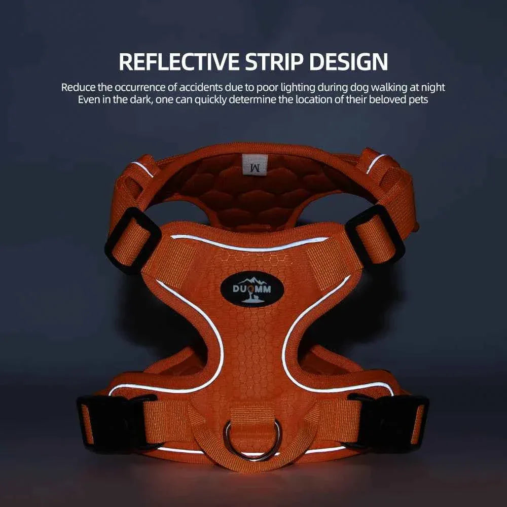 Naughty Dog Reflective No Pull Harness - Adjustable Safety Vest for Medium & Large Dogs, Perfect for Walking & Running - Happy Tails - paws & love