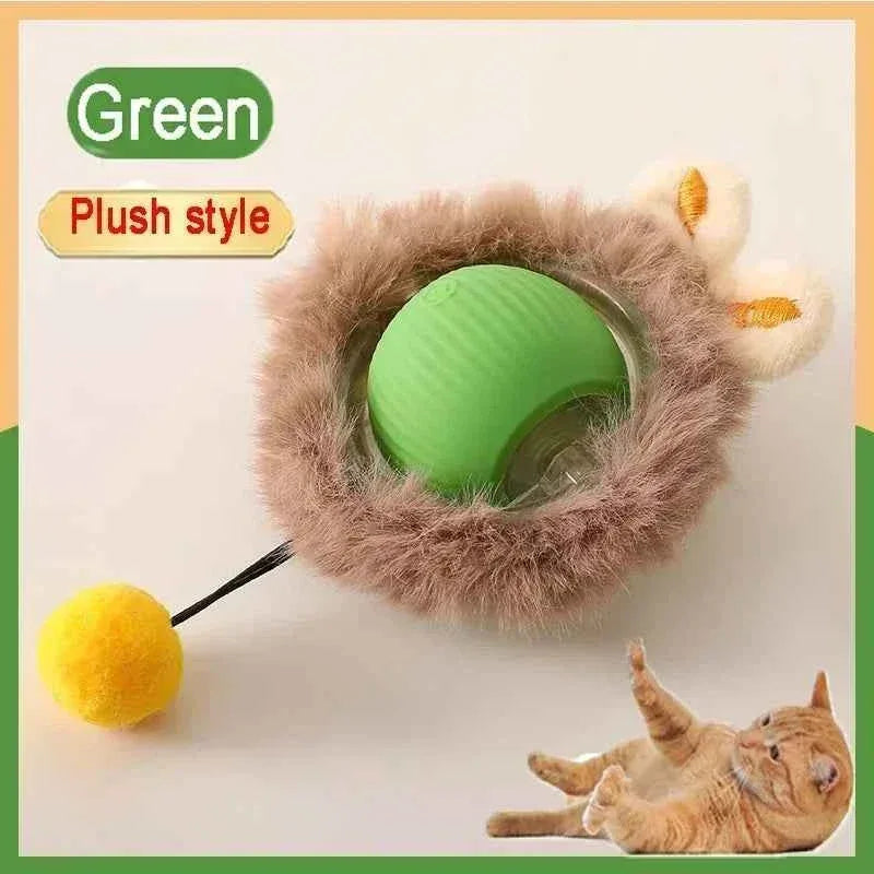 PurrfectPlay Rechargeable Cat Toy - Interactive Electric Rolling Ball with Simulated Tail for Endless Fun - Happy Tails - paws & love