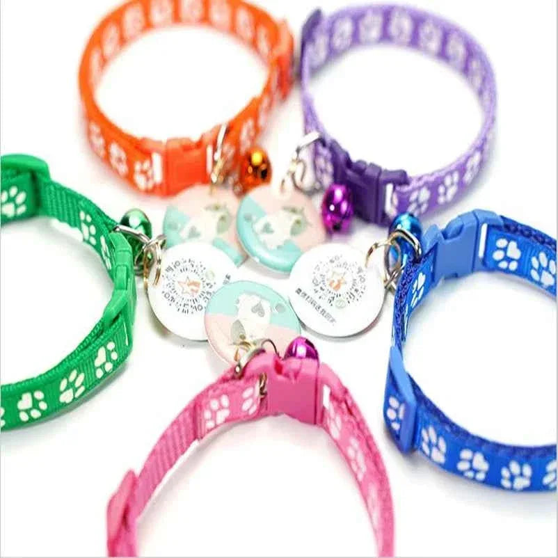 Colorful Cat Collar with Bell - Happy Tails - paws & love