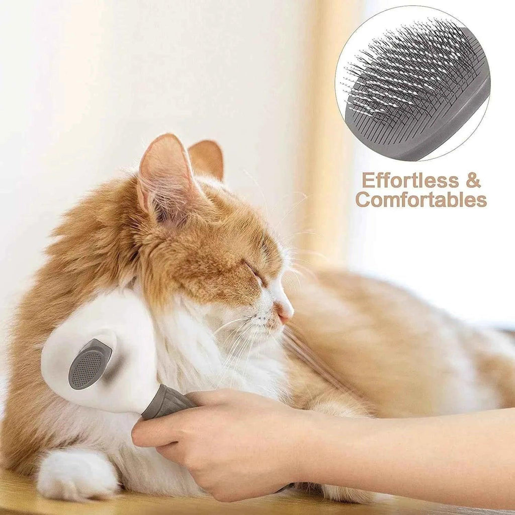 Self-Cleaning Pet Grooming Brush - Happy Tails - paws & love