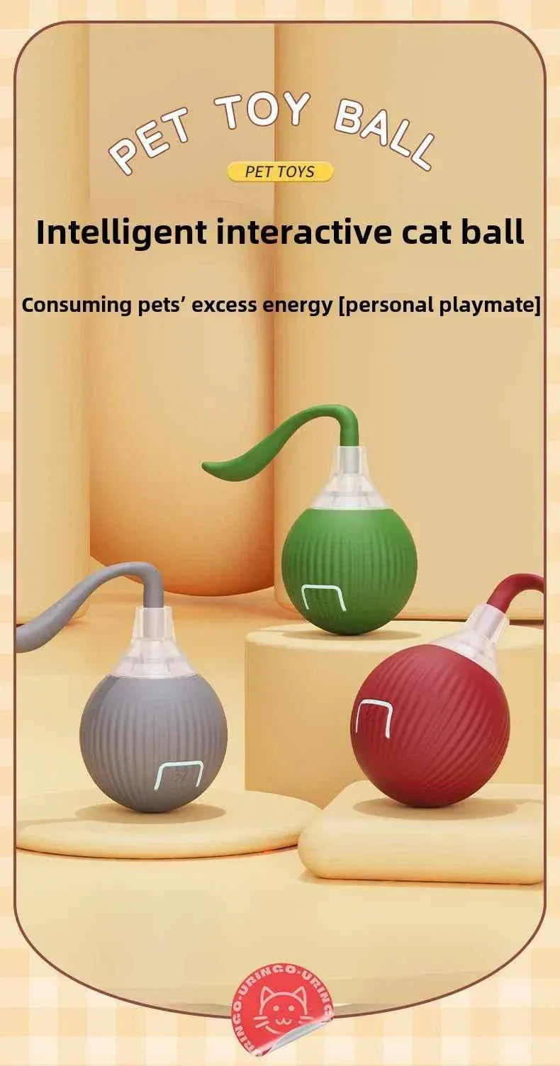 PawPal Automatic Rolling Ball Toy - Rechargeable Interactive Toy for Cats & Dogs - Happy Tails - paws & love