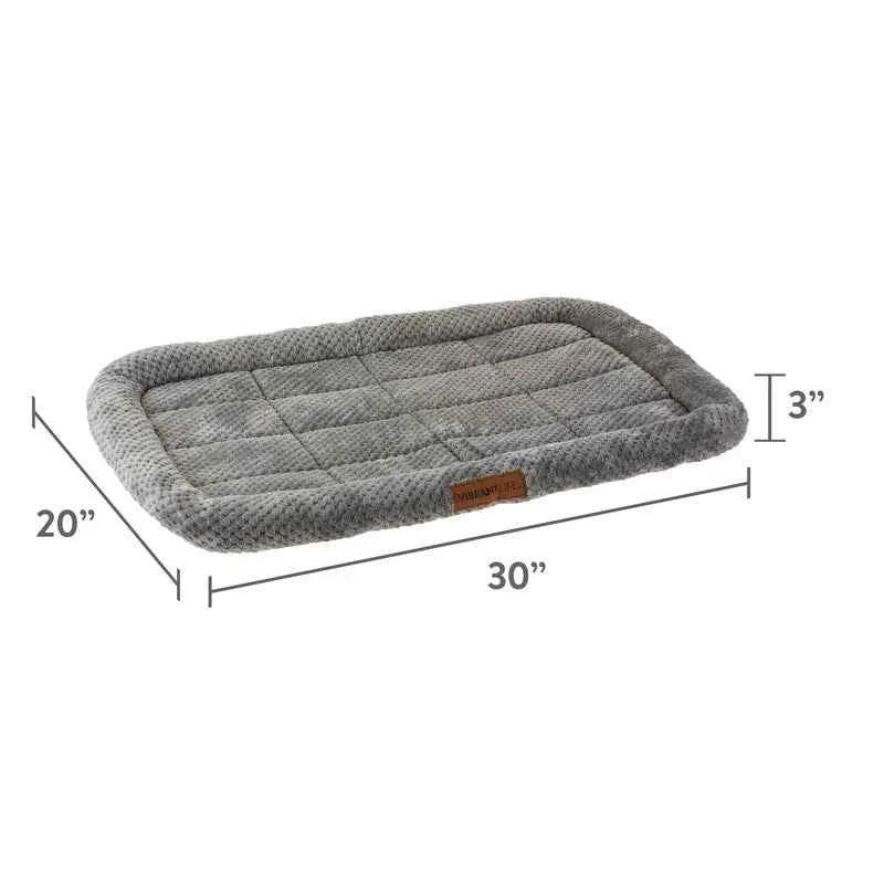 CozyPaws Plush Foam Bolstered Dog Crate Mat - Happy Tails - paws & love