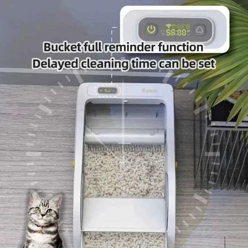 Purrfect Pet Smart Self-Cleaning Cat Litter Box - App-Controlled & Odor-Proof Design for Effortless Hygiene - Happy Tails - paws & love