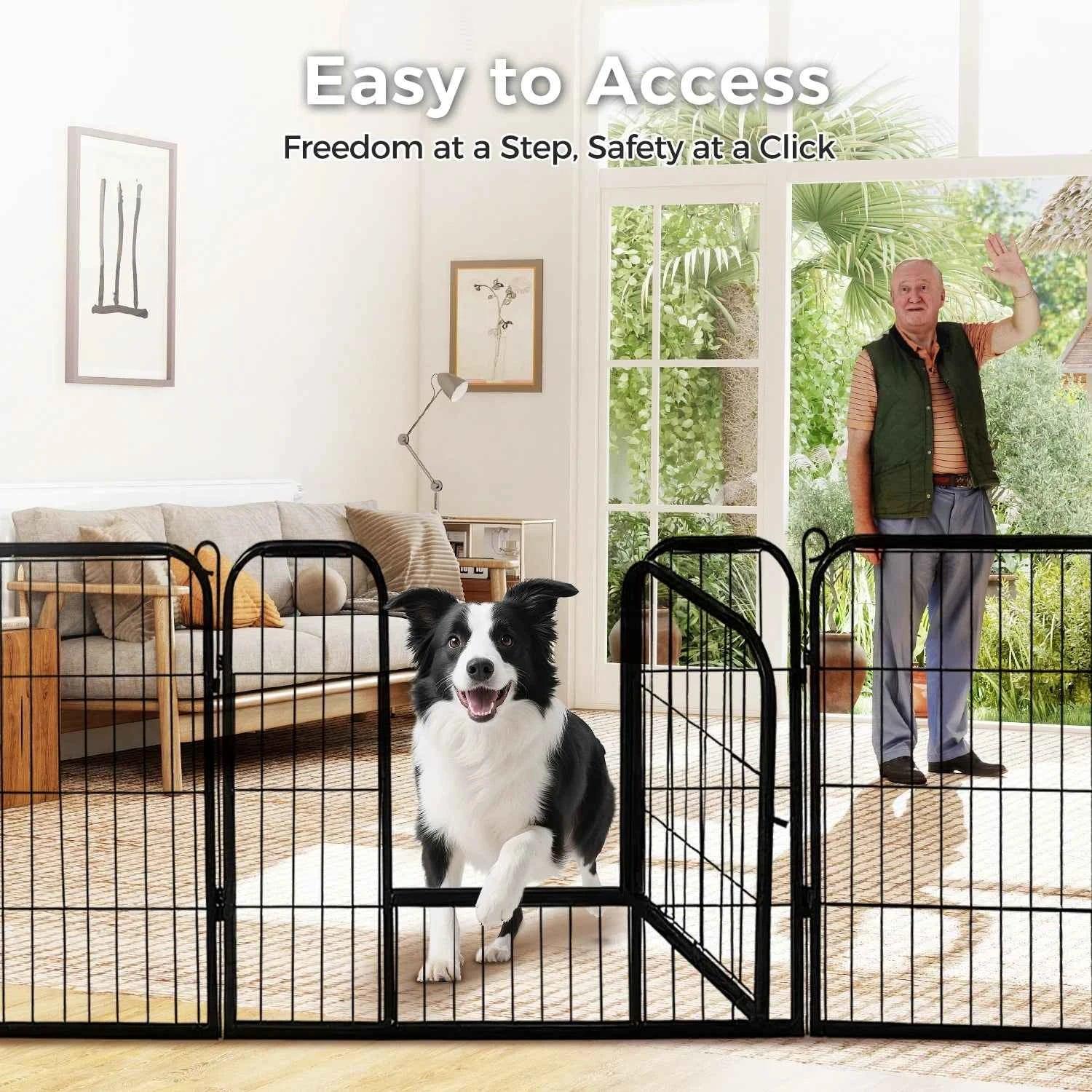 Foldable Dog Playpen with Door - Happy Tails - paws & love