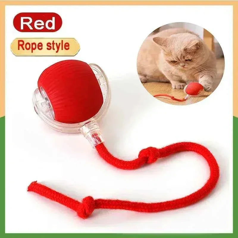 PurrfectPlay Rechargeable Cat Toy - Interactive Electric Rolling Ball with Simulated Tail for Endless Fun - Happy Tails - paws & love
