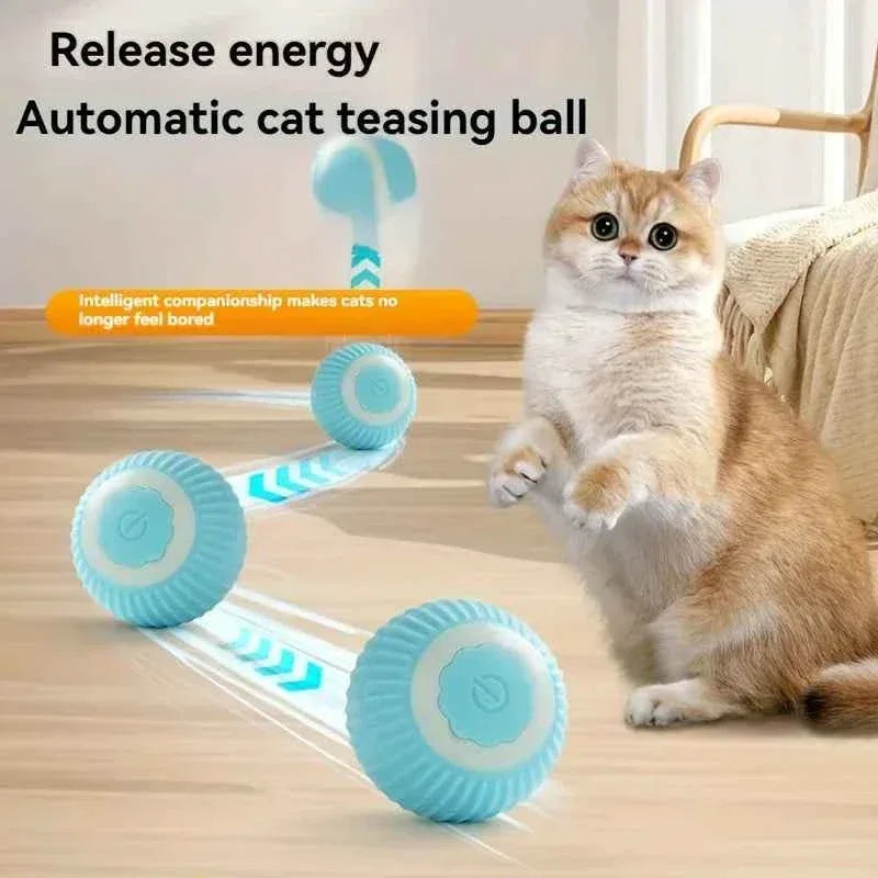Feline Frenzy Interactive Cat Toy - Rechargeable Rolling Ball with Faux Tail for Ultimate Pet Training Fun - Happy Tails - paws & love