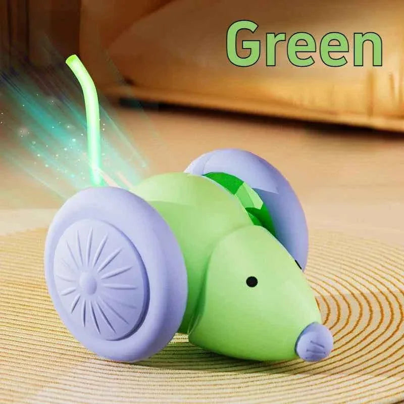 Electric Mouse Car Cat Toy - Interactive Play with Intelligent Obstacle Avoidance for Cats - Happy Tails - paws & love