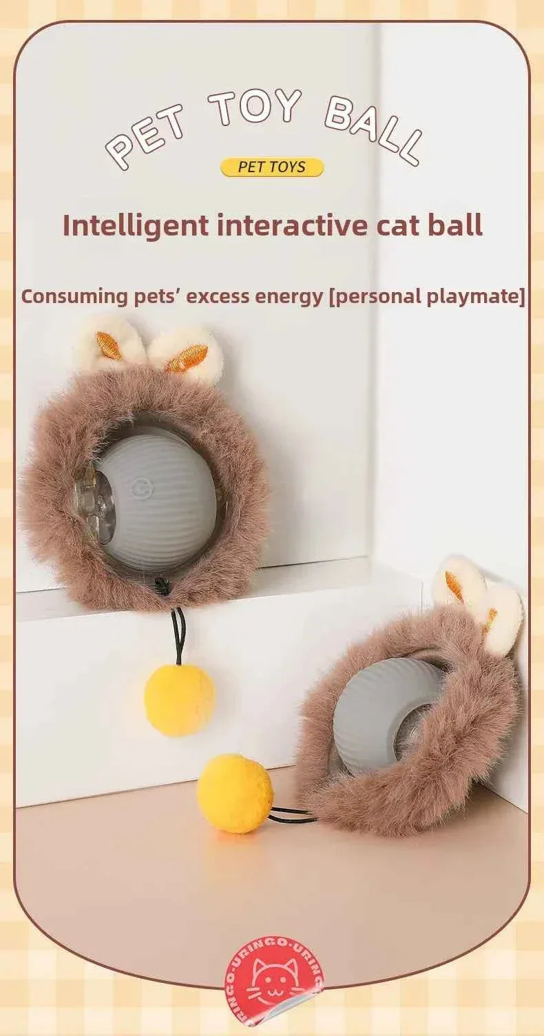 PawPal Automatic Rolling Ball Toy - Rechargeable Interactive Toy for Cats & Dogs - Happy Tails - paws & love