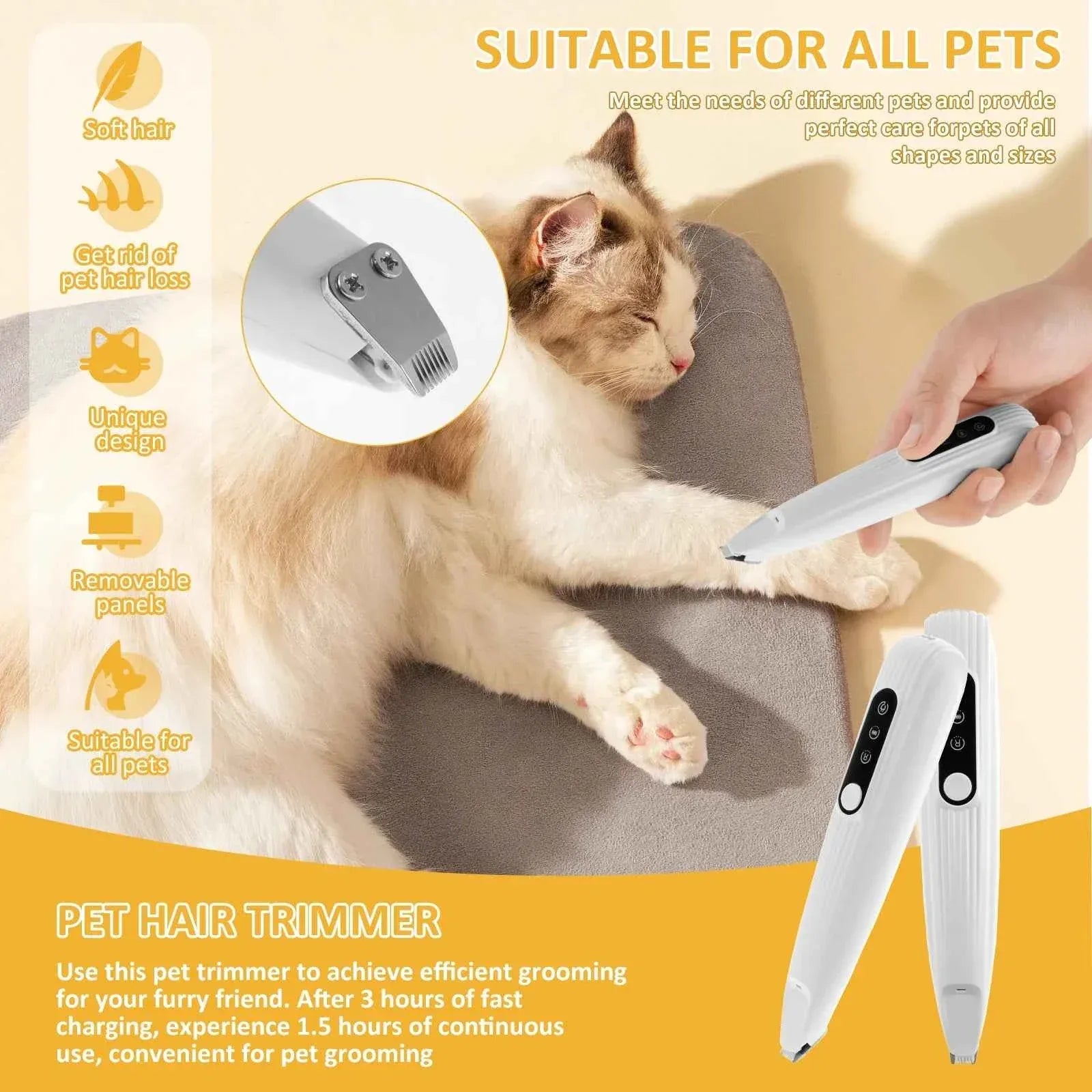 Grooming Tool for Dogs & Cats - Ultimate Pet Grooming Tool for a Healthy Coat - Happy Tails - paws & love