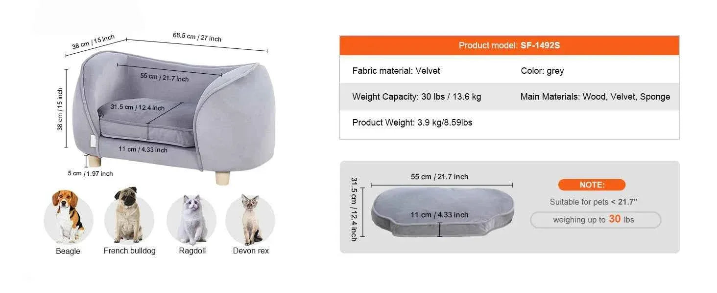 Medium Dog Sofa - Happy Tails - paws & love