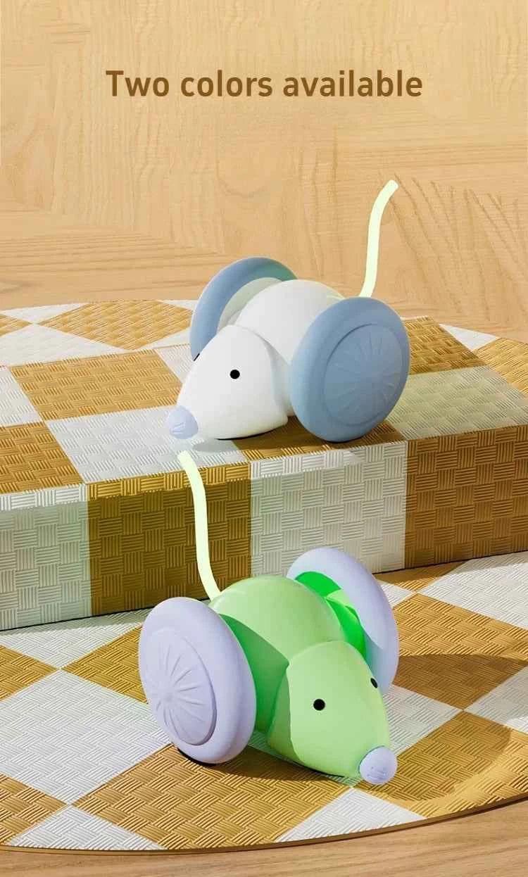 Electric Mouse Car Cat Toy - Interactive Play with Intelligent Obstacle Avoidance for Cats - Happy Tails - paws & love