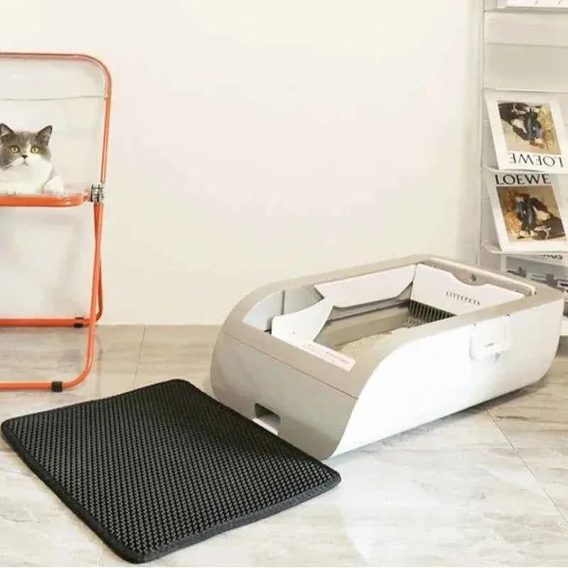 Purrfect Paws Automatic Litter Box with Trash Bag & Sand Mat - Effortless Clean-Up for Happy Cats - Happy Tails - paws & love