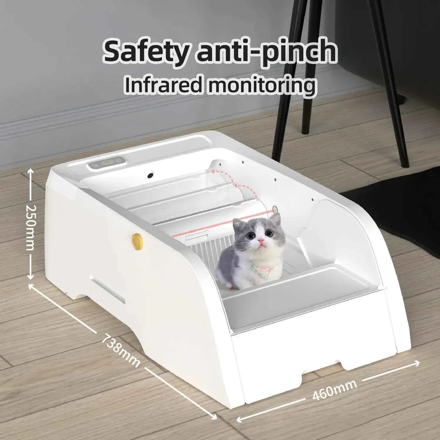 Smart Cat Litter Box with Automatic Self-Cleaning Cat Litter Box System for Hassle-Free Pet Care - Happy Tails - paws & love