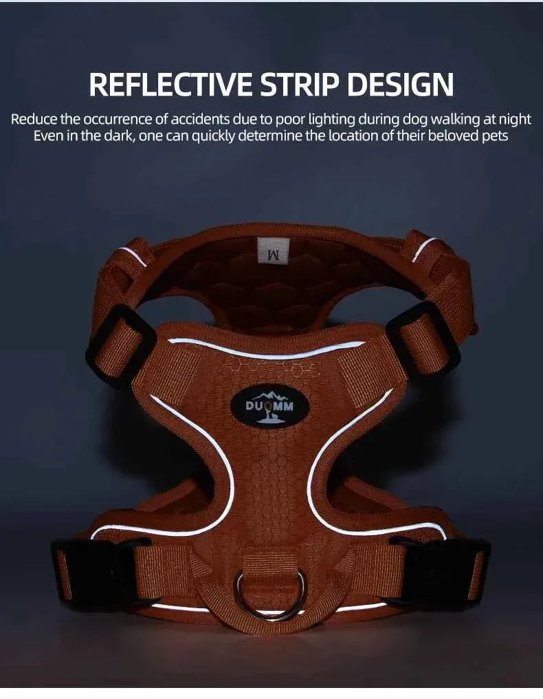 Naughty Dog Reflective No Pull Harness - Adjustable Safety Vest for Medium & Large Dogs, Perfect for Walking & Running - Happy Tails - paws & love