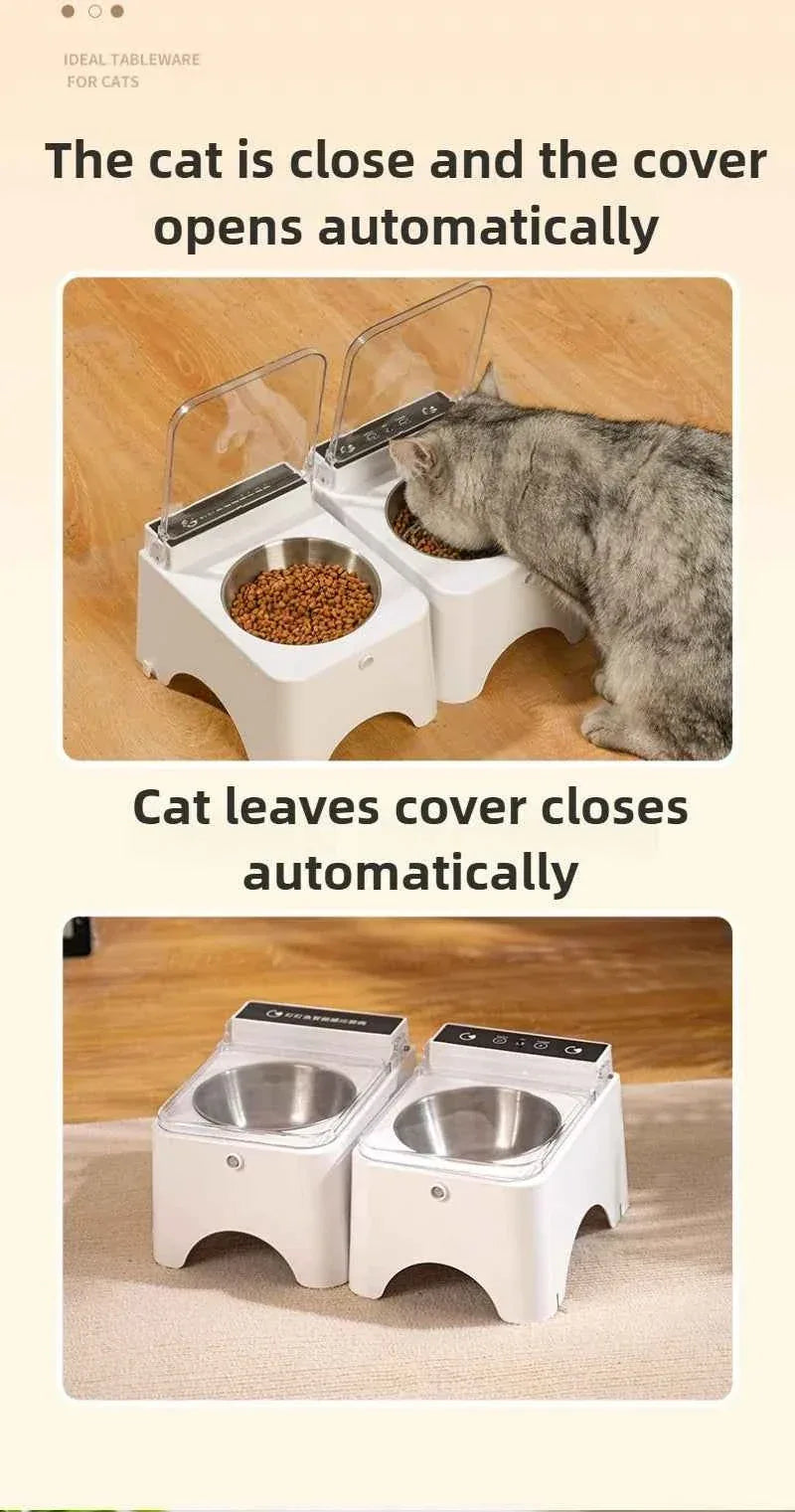 PawTech Automatic Pet Feeder – Detachable, Safe, Plug-in Design with Sensing Lid - Happy Tails - paws & love